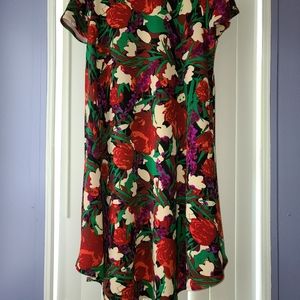 Lularoe Floral Carly - Dress with short sleeves